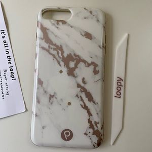 iPhone 7 8 Plus Loopy Case Rose Marble